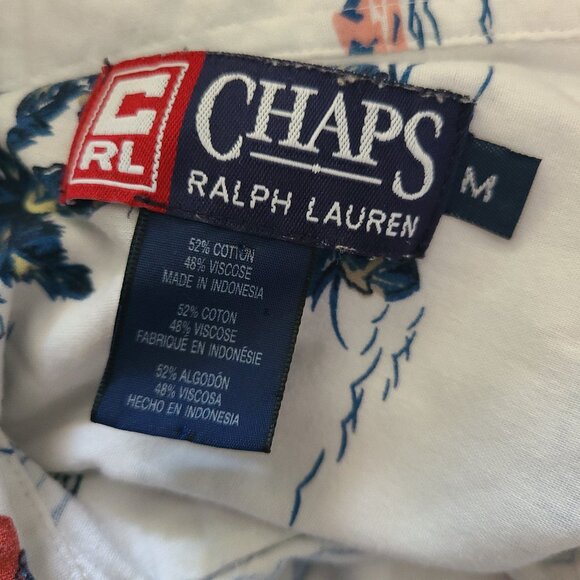 Men's Chaps Ralph Lauren- S/S Hawaiian shirt button front - M - Picture 9 of 9